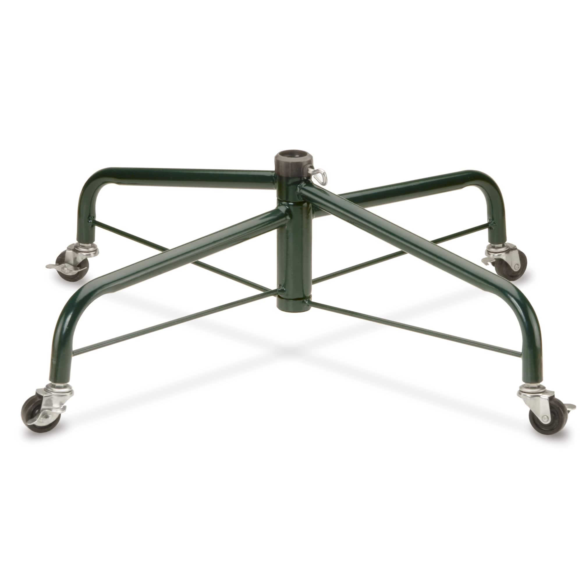 National Tree Company® 28" Folding Tree Stand With Rolling Wheels, 1.25" Pole